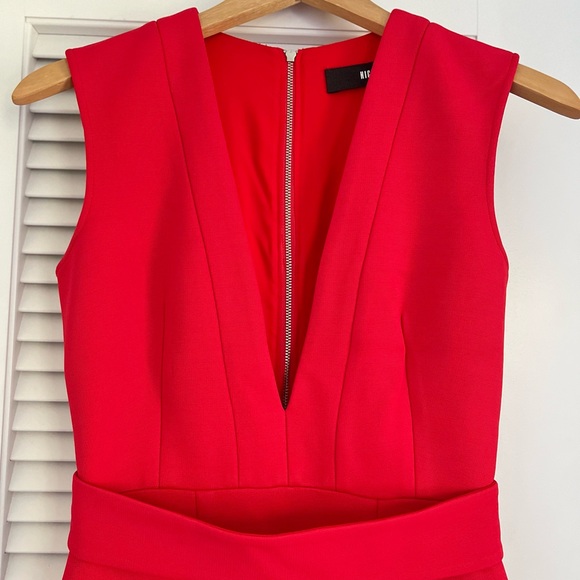 Nicholas for Intermix Deep V Red Fitted Dress w Slit Size 4 (EXCLUSIVE) - Picture 5 of 5